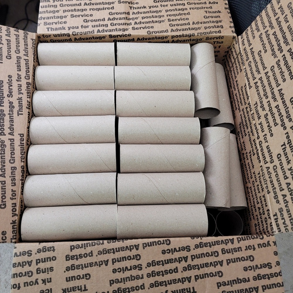 Clean Cardboard Toilet Roll Tubes Bulk Crafting Hobby Supplies Brown 81 Pieces